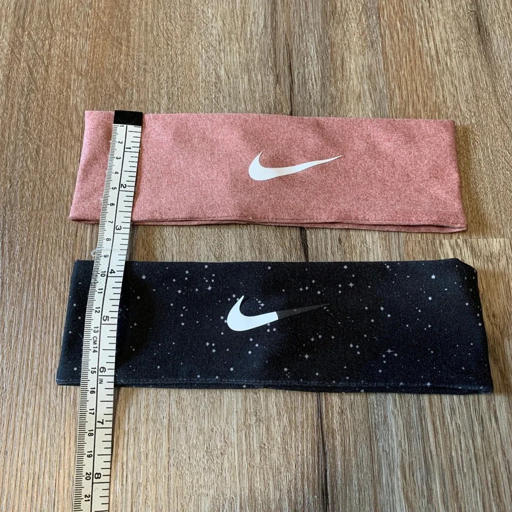 Nike spandex headband set in pink and black - one size - womens